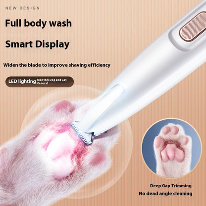 Pet Hair Trimmer: Safe, Waterproof, LED-Lit