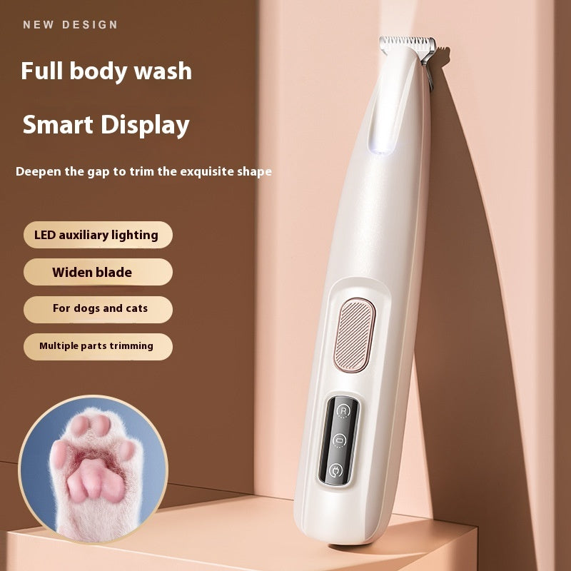 Pet Hair Trimmer: Safe, Waterproof, LED-Lit