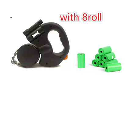 Dual Pet Leash: 360° Swivel & Lights